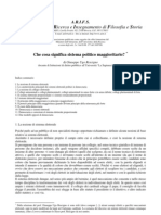 Giuseppe Ugo Rescigno, Che Cosa Significa Sistema Politico Maggioritario?