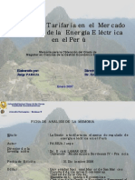 Gestión Tarifaria en Electricidad Perú