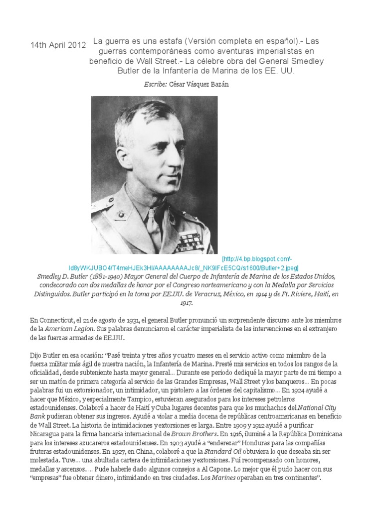 La Guerra Es Una Estafa General