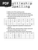 Spelling Battleship