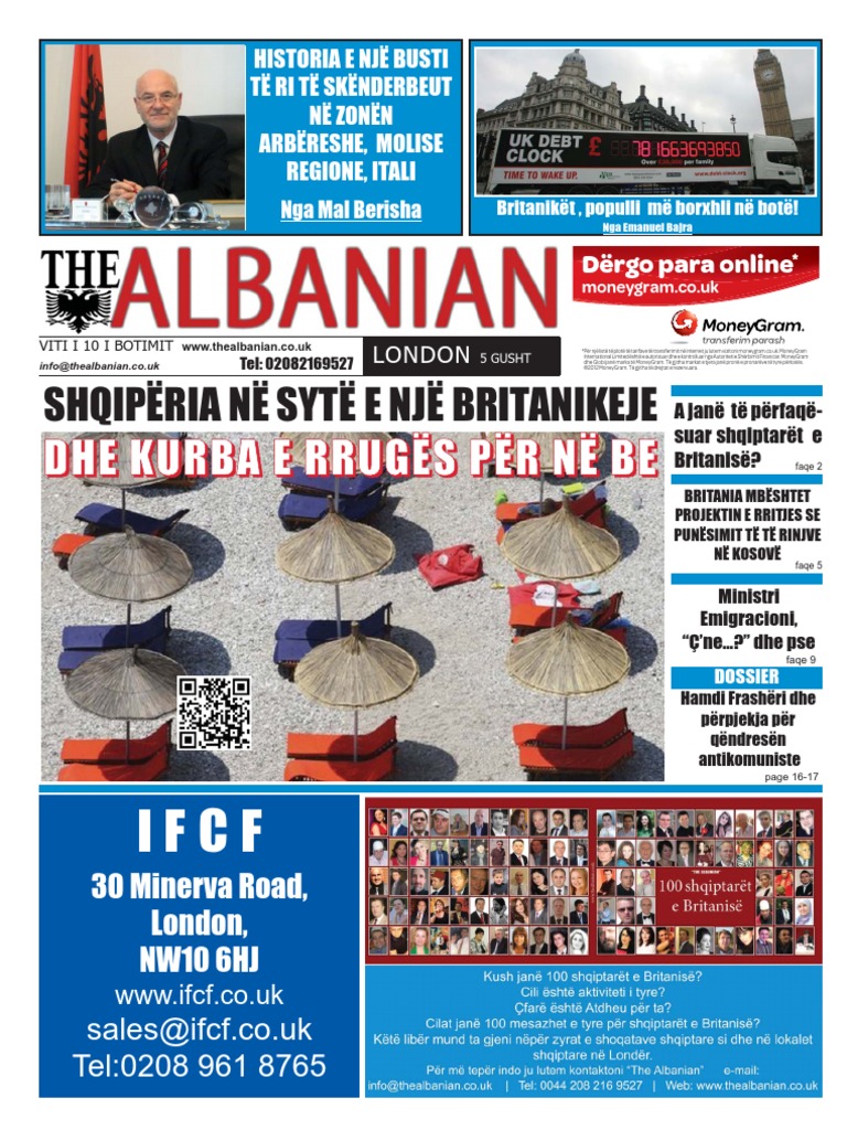 The Albanian Newspaper In London 5th Of August 2013