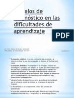 Modelos de Diagnóstico en Las Dificultades de Aprendizaje