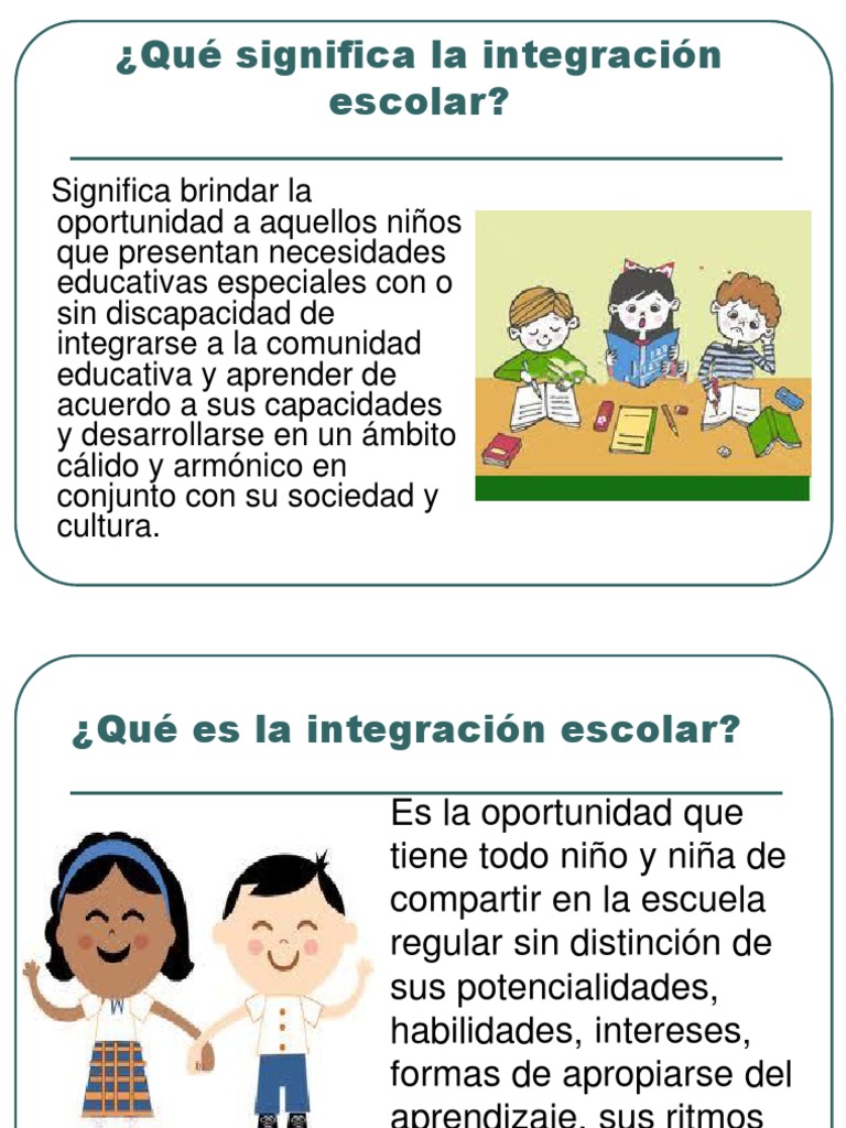 Qué significa la integración escolar Invalidez Aprendizaje