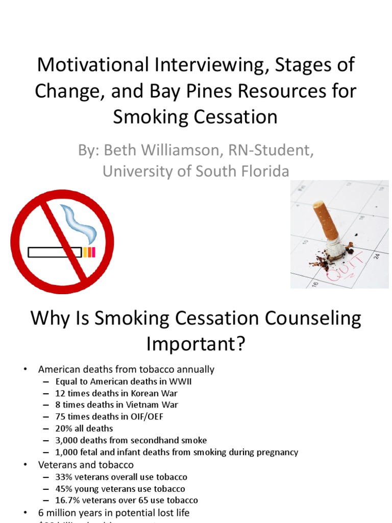 Motivational Interviewing Presentation PDF Smoking Cessation Smoking