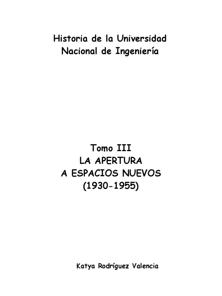 Historia de la UNI: 1930-1955 | PDF | Ingeniería | Perú
