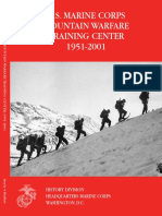 The U.S. Marine Corps Mountain Warfare Training Center 1951-2001