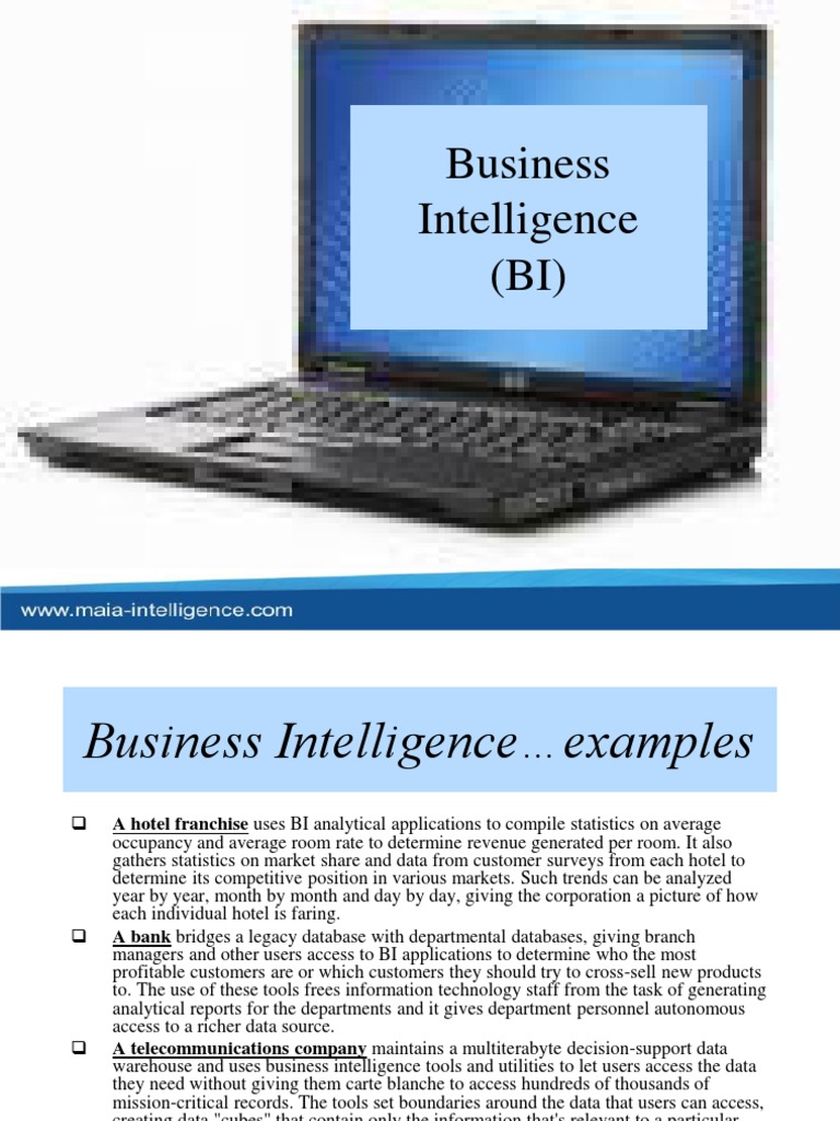 Business Intelligence (BI) | PDF | Business Intelligence | Information ...