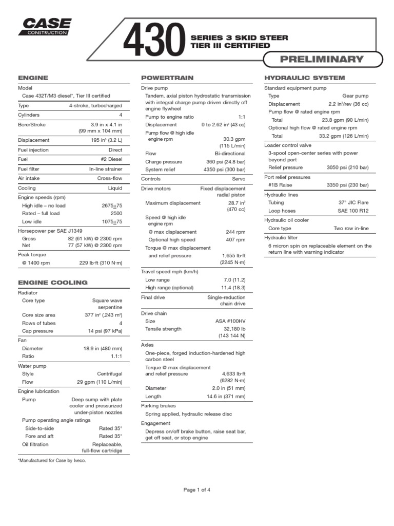 Case 430 Pdf Pump Engines