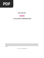 Bylaws of an Illinois Corporation