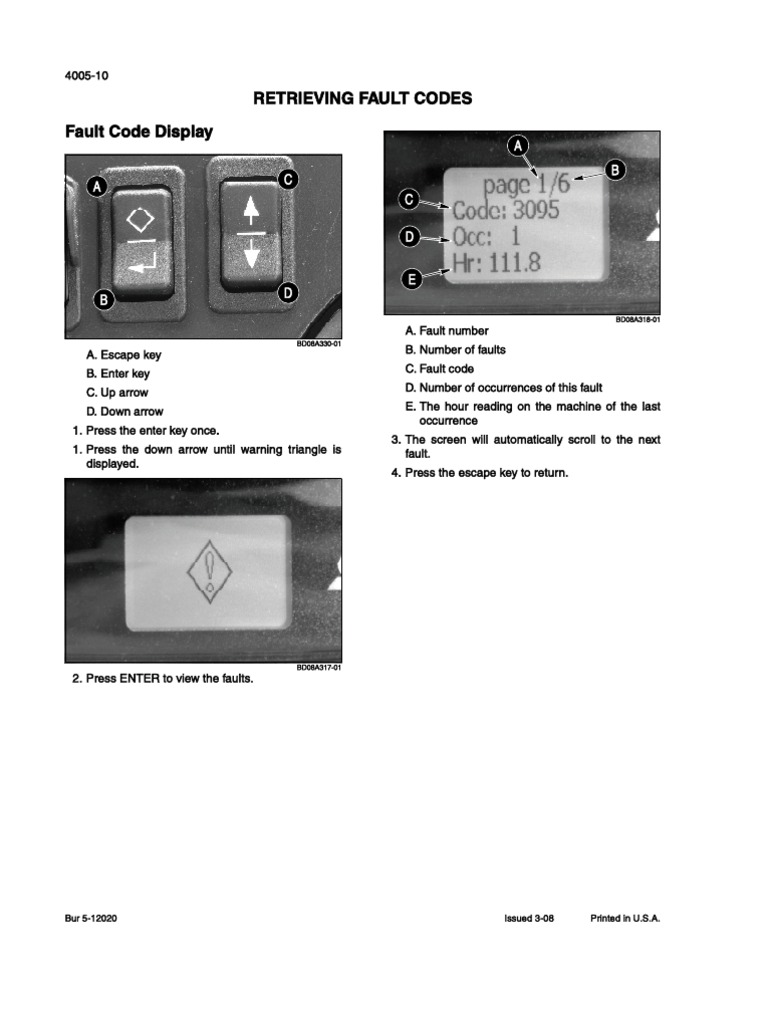 CASE580SM3 Faults Code Electrical Wiring Sensor