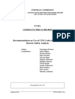 Recommendation On Use of CFD Codes For Nuclear Reactor Safety Analysis