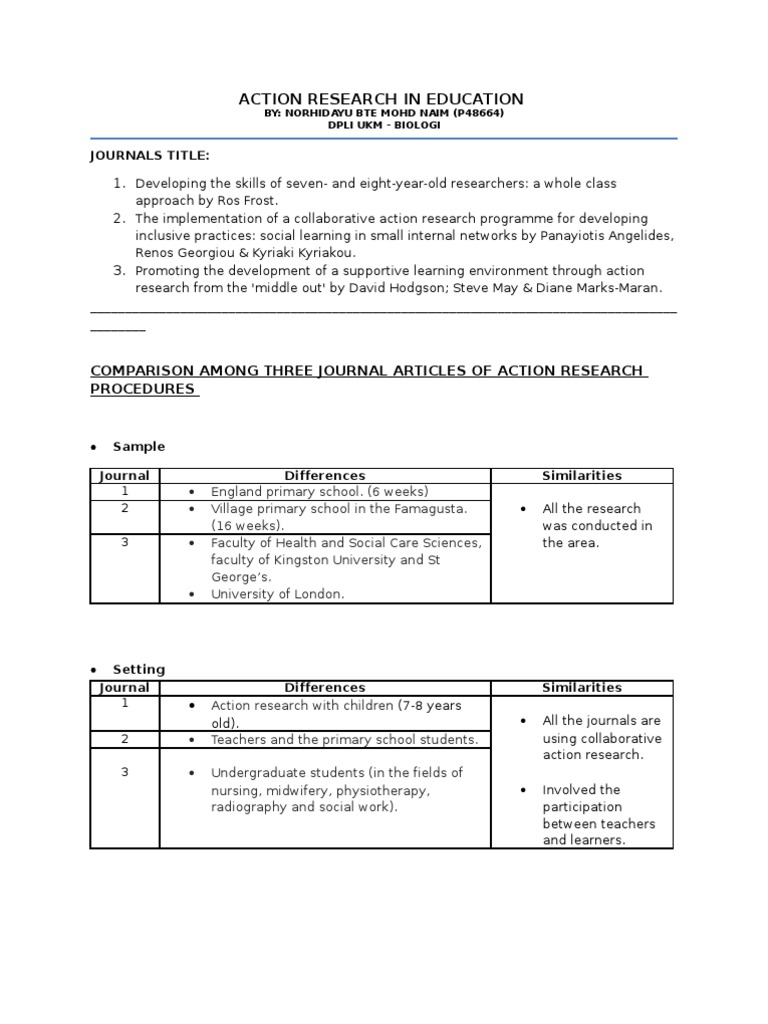 Action Research in Education | PDF