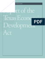 Texas Comptroller's Report on Econ Development Act