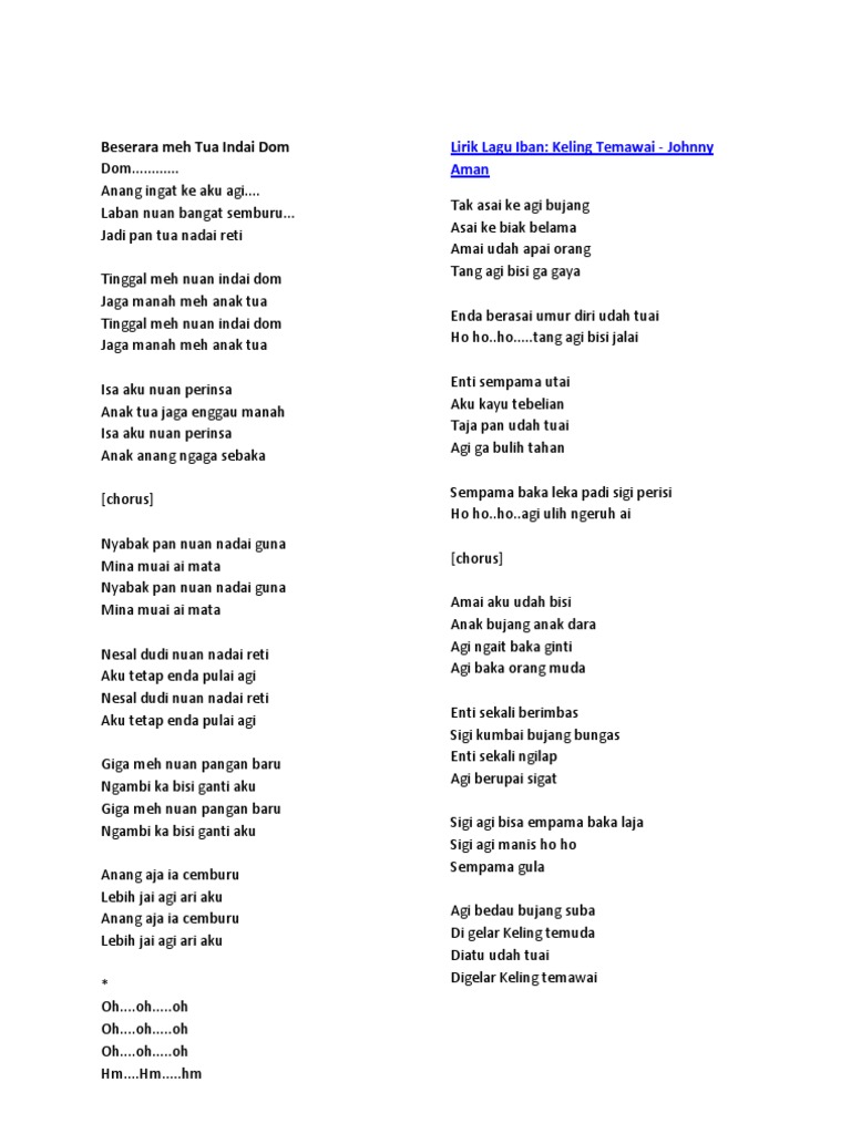 Beserara Meh Tua Indai Dom Pdf