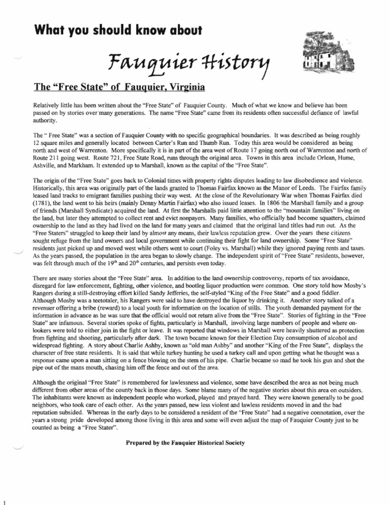 Fauquier County"s "Free State" PDF Government