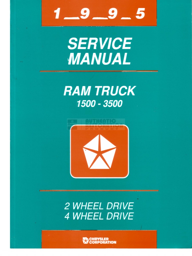 1995 Dodge Ram Service Manual Pdf Truck Trailer Vehicle