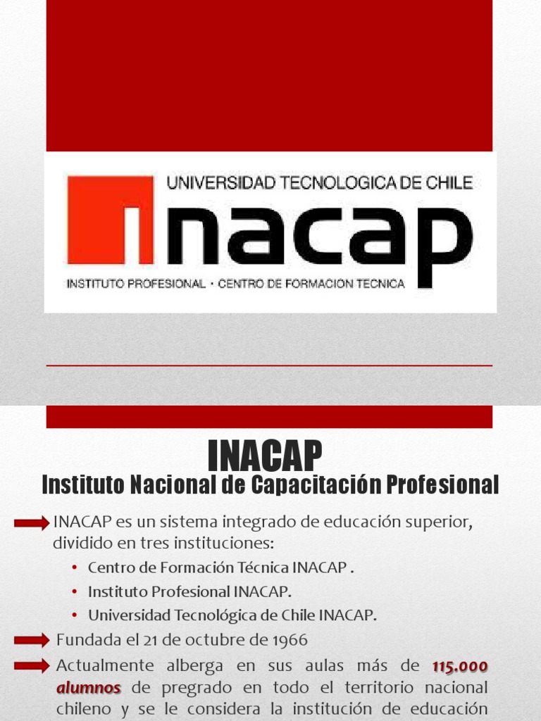 INACAP: Educación Superior en Chile | PDF | Chile | Santiago