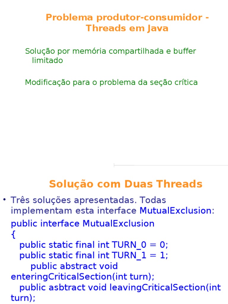 Solução Produtor-Consumidor em Java | PDF | Thread (informática ...