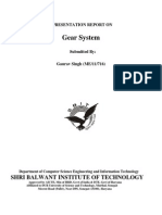 Gear System: Shri Balwant Institute of Technology