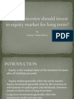 Why An Investor Should Invest in Equity Market