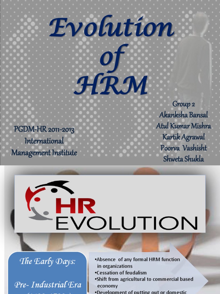 Evolution of HR | PDF | Human Resource Management | Employment