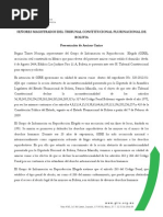 Amicus Curiae ante el Tribunal Constitucional  Plurinacional de Bolivia