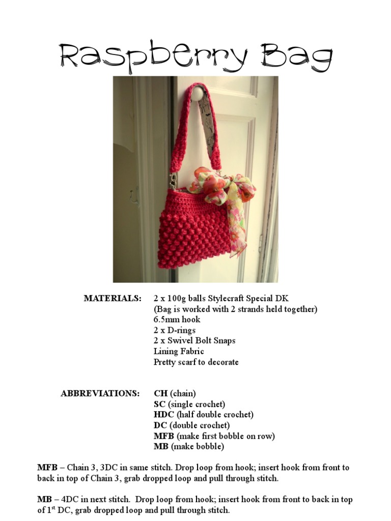 Raspberry Bag | PDF