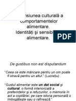 Dimensiunea Culturala A Alimentatiei