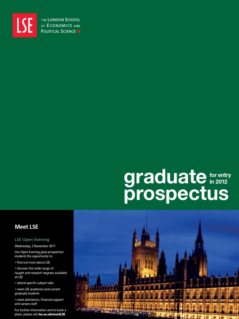 LSE Graduate Prospectus | PDF | London School Of Economics | Thesis