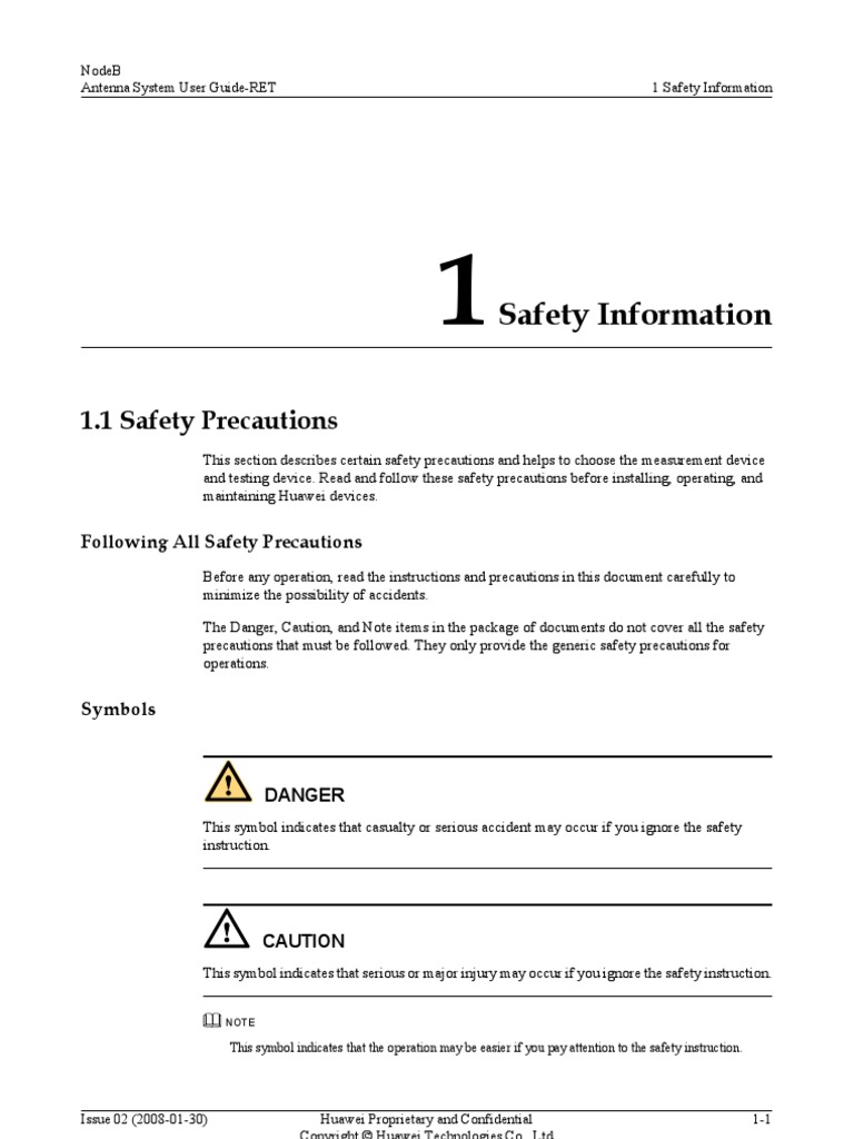 01-01 Safety Information PDF | PDF