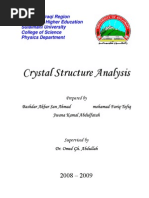 Download Crystal Structure Analysis by Omed Ghareb SN15830309 doc pdf
