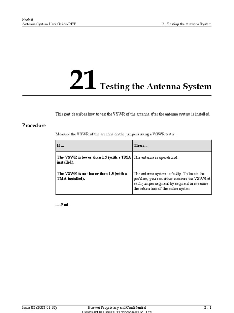 01-21 Testing The Antenna System PDF | PDF