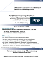 Improve Nuclear Safety and Reduce Environmental Impact - International and National Practice