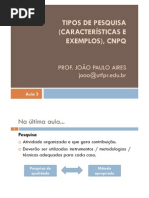 Aula 3 - Tipos de Pesquisa, Curriculum Lattes