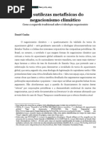 CUNHA Daniel as Sutilezas Metafisicas Do Negacionismo Climatico