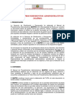 Plan 10053 Manuel de Procedimientos Administrativos 2012