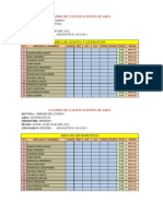 Cuadros de Calificaciones 2012-2013