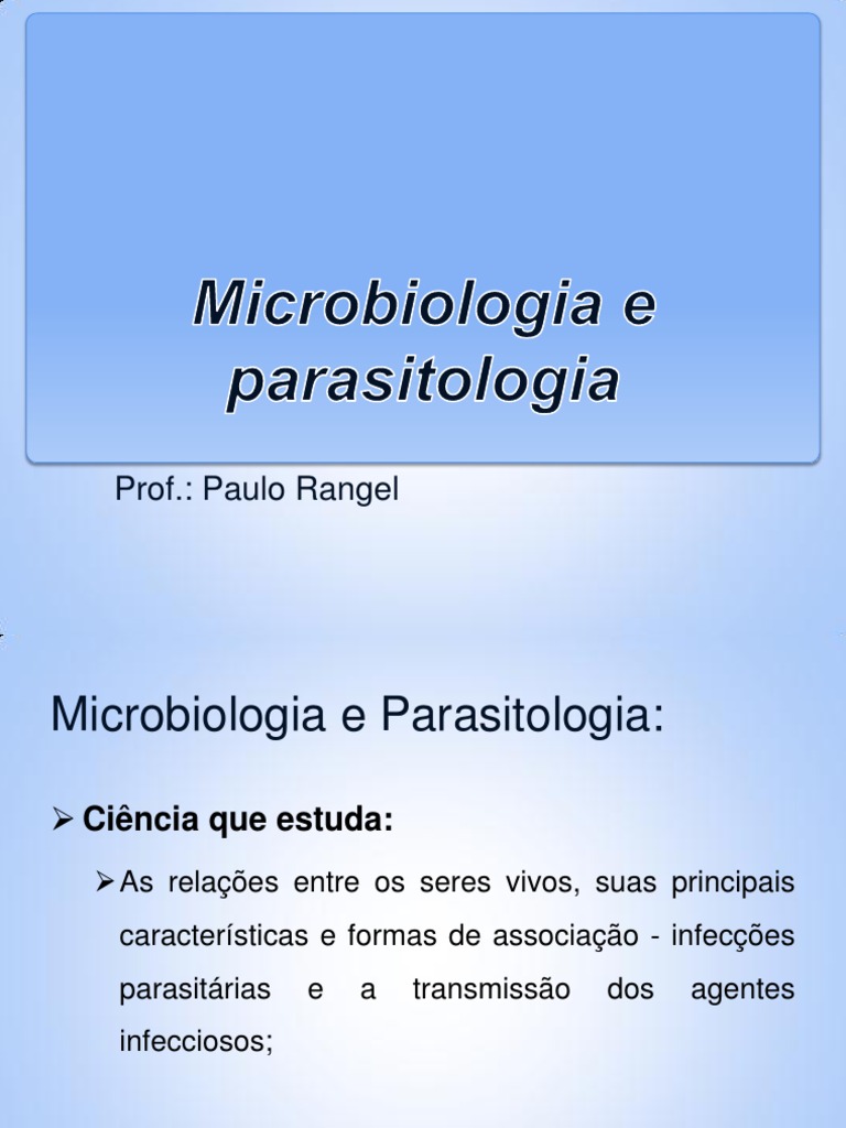 Microbiologia e Parasitologia | PDF | Microrganismo | Parasitismo