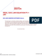 Gas Laws Animation Software - Ideal Gas Law Equation PV NRT