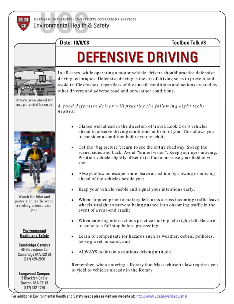 Toolbox Talk Driving PDF