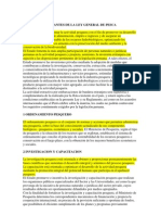 Aspectos Relevantes de La Ley General de Pesca