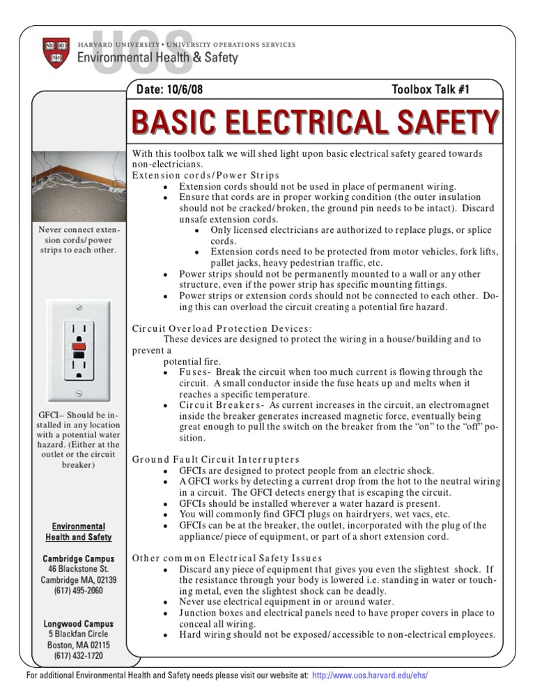 Basic Electrical Safety: A Guide to Proper Wiring, Ground Fault