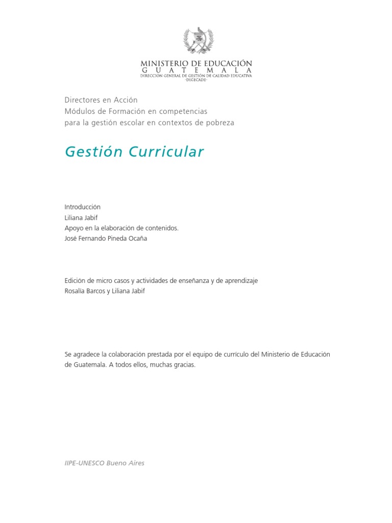 Gestion Curricular | PDF | Plan de estudios | Liderazgo