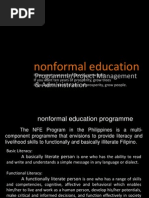 Non Formal Education Literacy Behavior Modification