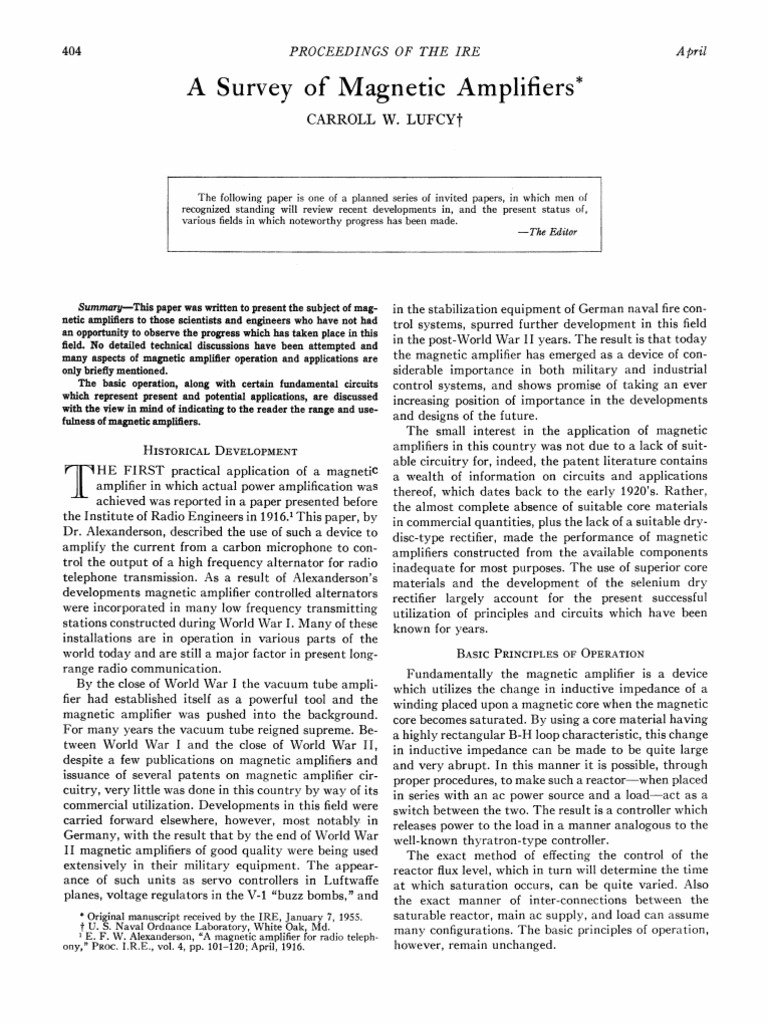 Amplifiers A Survey of Principles and Applications PDF