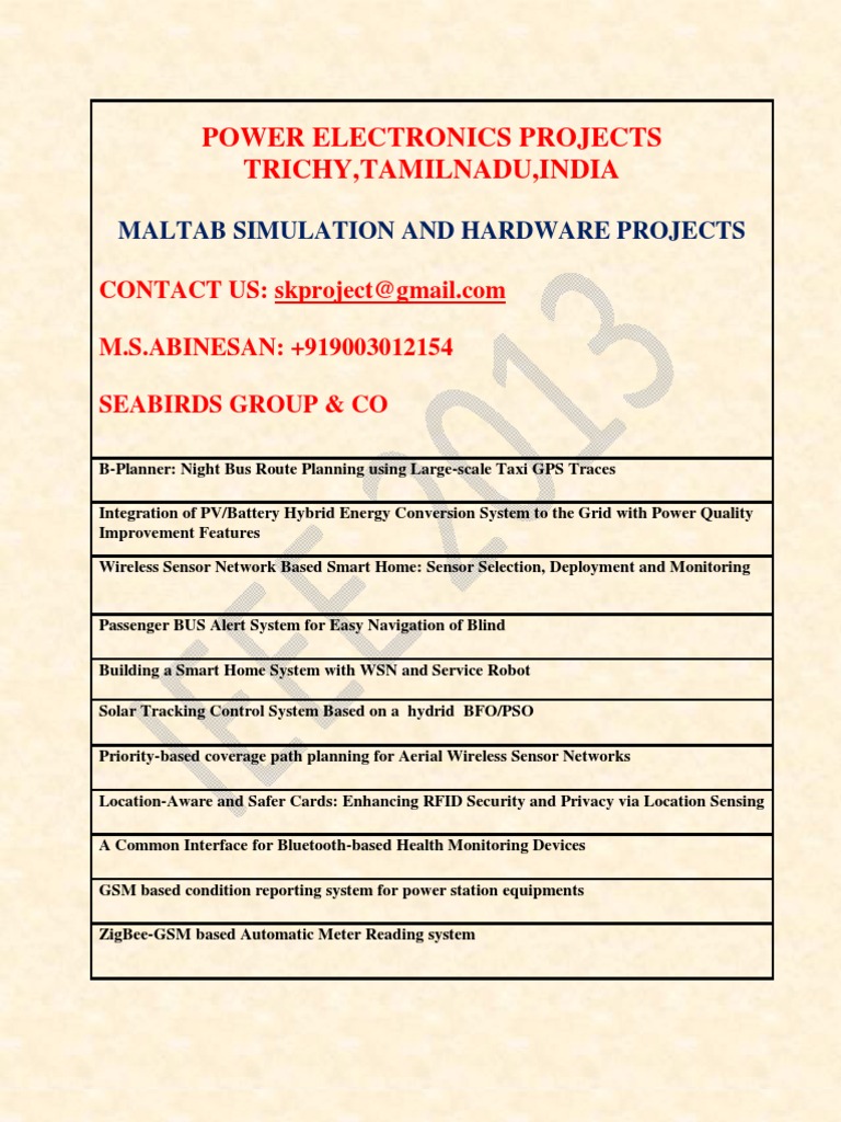 Power Electronics Projects Using Matlab Simulink in Trichy | PDF ...