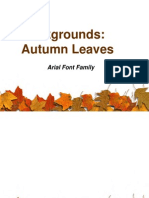 3D Backgrounds: Autumn Leaves: Arial Font Family