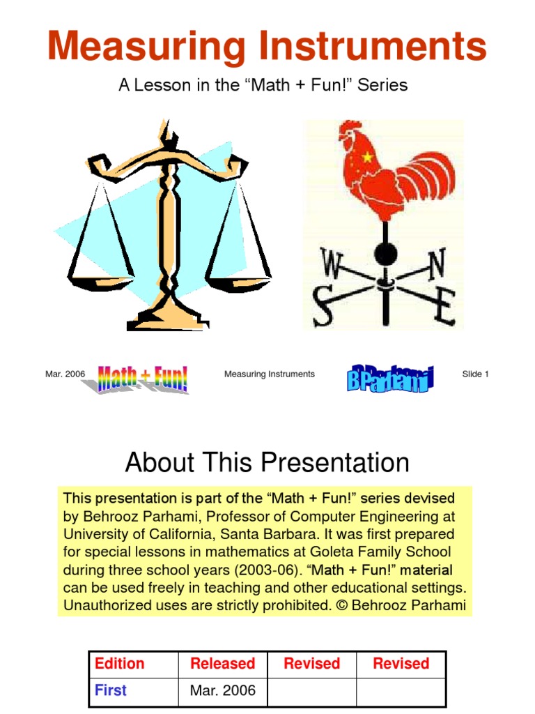 Measuring Instruments: A Lesson in The 