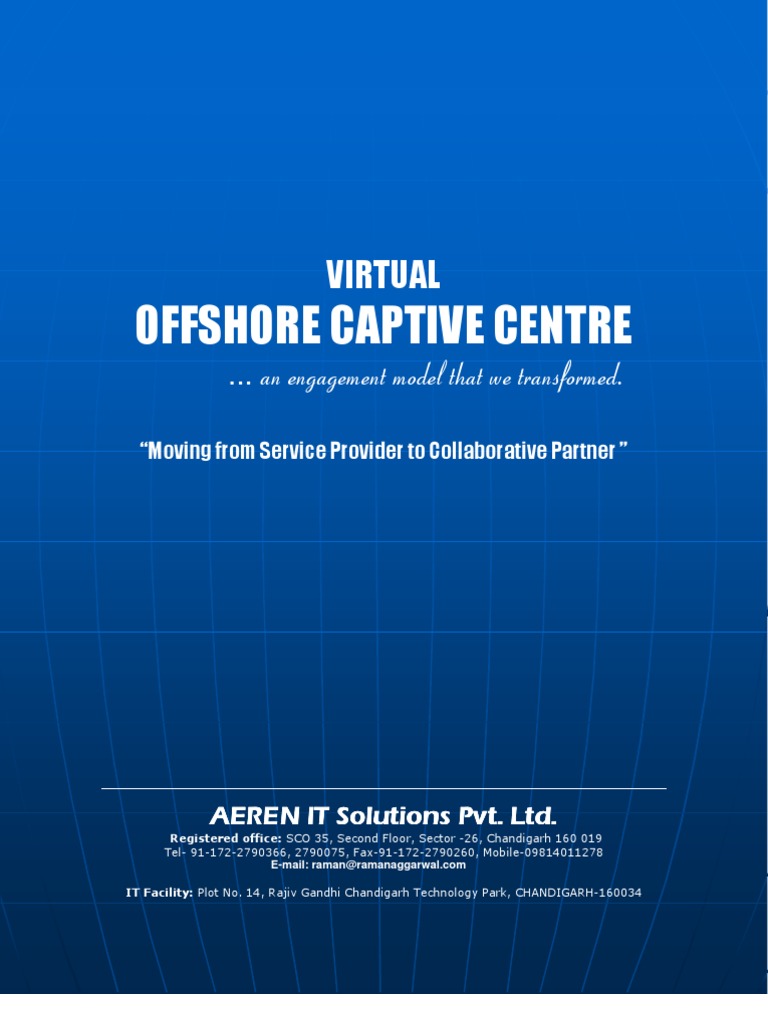 Virtual Offshore Captive Center Model | PDF | Outsourcing | Business ...