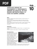 Geografia Urbana I Aula 10